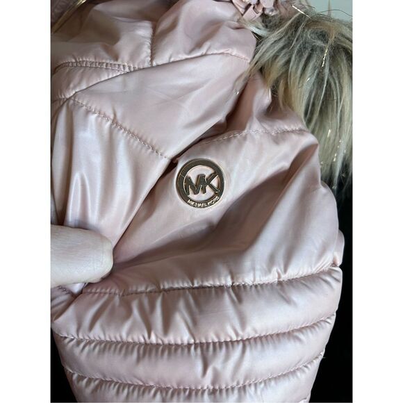 MICHAEL KORS Rose Gold  Stadium Length Puffer Jacket 7/8 - Picture 5 of 6